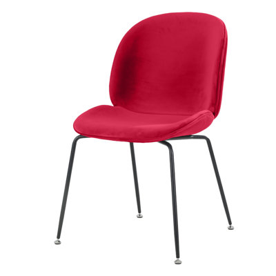 Anitra 45cm H Velvet Upholstered Metal Upholstered Back Side Chair