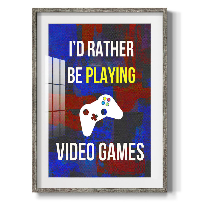 «Gamer at Play III», impression encadrée, H 25,5 po x l 17,5 po, Vieilli