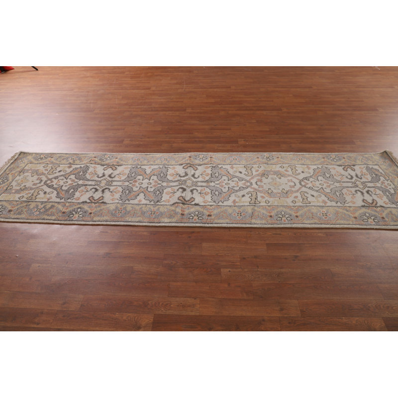 Tapis de couloir oriental fait à la main Oushak 3 x 10