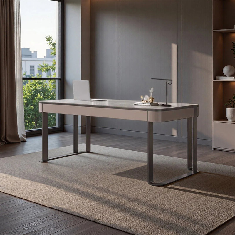 Bureau léger de style italien de luxe léger, H 29,52 po x l 70,86 po x P 23,62 po