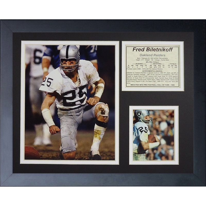 Souvenirs encadrée fred biletnikoff