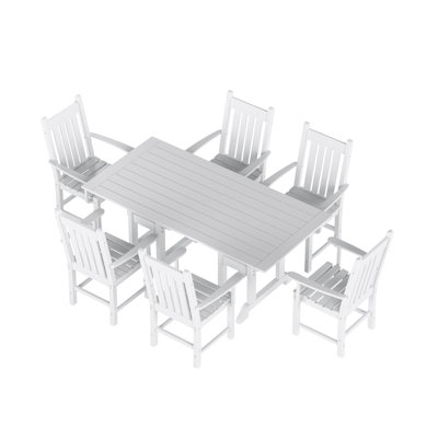Laguna 6 - Person Patio Dining Set Rectangular Table