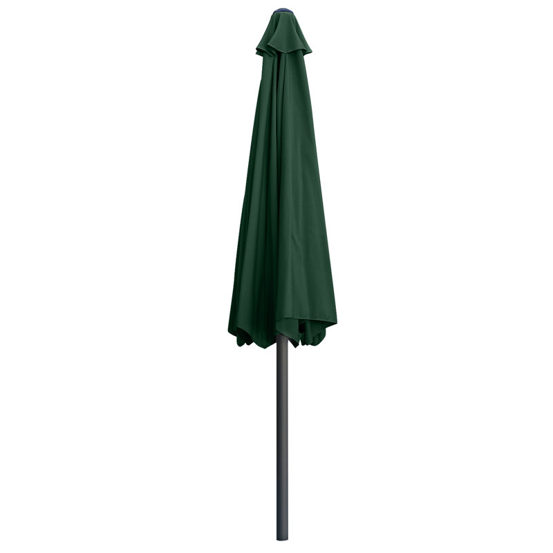Parasol de marché Miqdad, Vert forêt, H 108 po x l 106,3 po x P 106 po