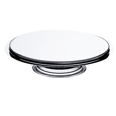 Giotto Cake Plate with Base 15.75" - 6 Pieces - Stainless Steel