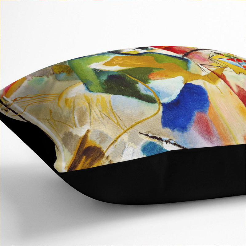 Square Throw Cushion, 40cm H x 40cm W x 15cm D, Black