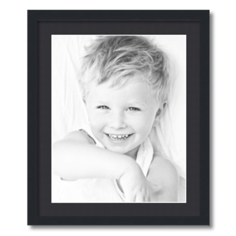 Matte Picture Frame with Mat, Black