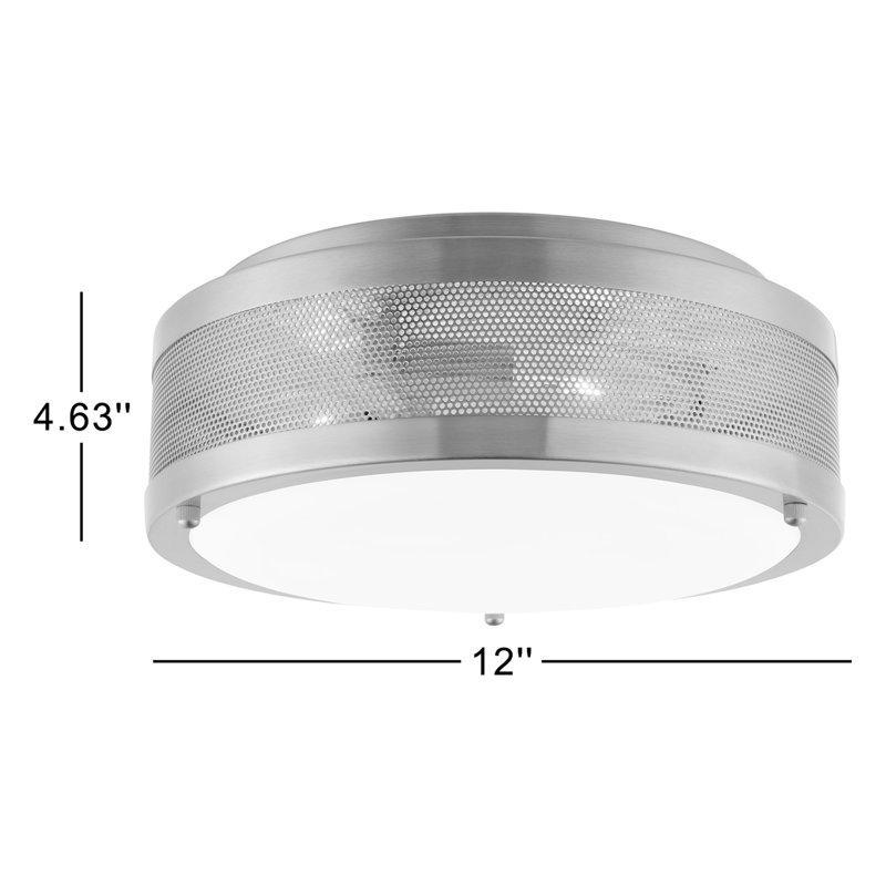 3 - Light Flush Mount, Satin Brass