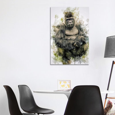 Gorilla 1 Piece Wrapped Canvas Painting