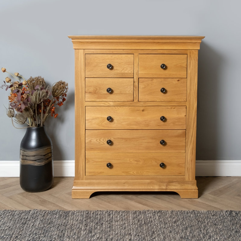 Holz Solid Wood 90cm W 7 - Drawer Chest of Drawers