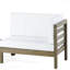 Ensemble de mobilier d'extérieur blanc avec banc d'angle et table basse