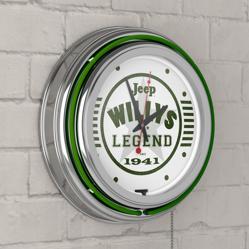 Horloge murale en métal, Vert
