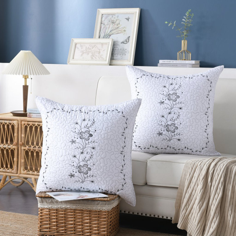 Polyester Bedding Set, Standard, White/Black