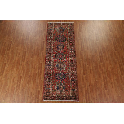 Tapis de couloir géométrique traditionnel 4x11