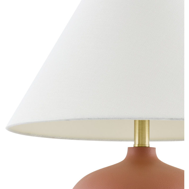Burlison Makurdi Table Lamps, White, Terracotta