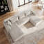 Canapé en U rembourré et désossé avec chaises doubles et coussins-143148840