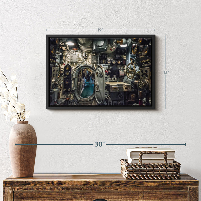 Submarine Control Room Canvas Print, 13" H x 19" W