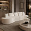 Canapé modulaire incurvé moderne de 138,6 pouces, canapé 2 pièces en forme de L avec mousse à haute densité compressée, canapé en tissu faisant face à la gauche ou à la droite pour le salon, le salon et le bureau personnel-154322263