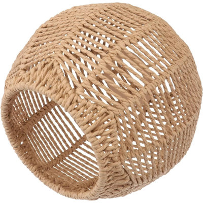 Dakota Fields Vintage Rattan Woven Lampshade For Pendant Hanging Light, Home Decor For Living Room Cafe Restaurant