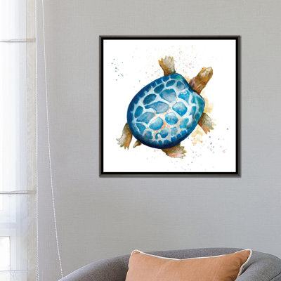 " Tortuga Azul Square " by Patricia Pinto
