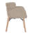 Modern Upholstered Solid Wood Dining Chair With Arms-1484140194