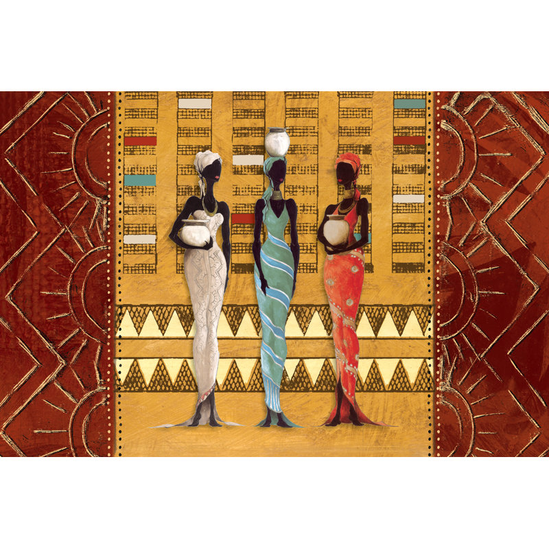 African Women - Wrapped Canvas Art Prints, 30cm H x 46cm W x 3.8cm D