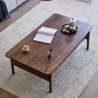Black walnut solid wood end table
