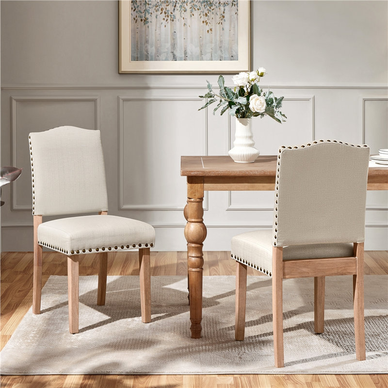 Amire 19.7'' H Upholstered Parsons Chair, Beige
