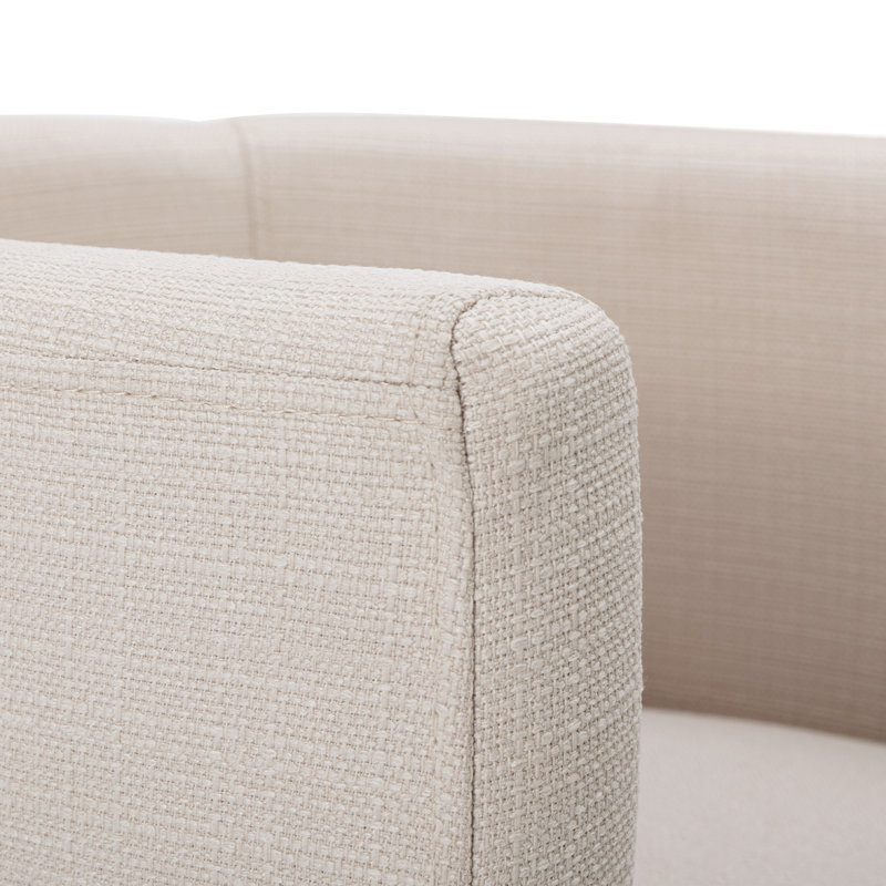Tabourets de bar Shalon, Lin beige / cadre noir, Tabouret de bar (siège d'une hauteur de 24 po)
