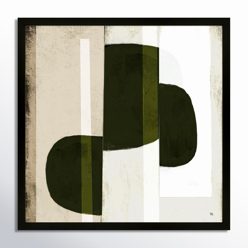 «Collage 2» par Santa Cole - art mural encadré, Papier avec cadre noir, H 44 po x l 44 po x P 1,25 po