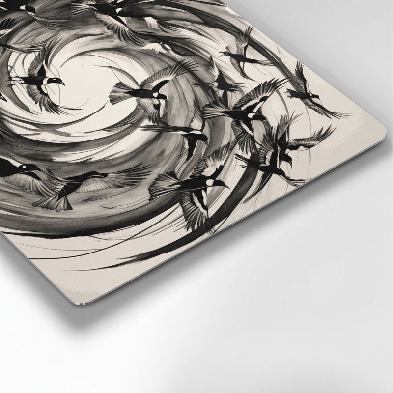 Art mural en métal oiseaux, H 240 po x l 288 po x P 0,05 po