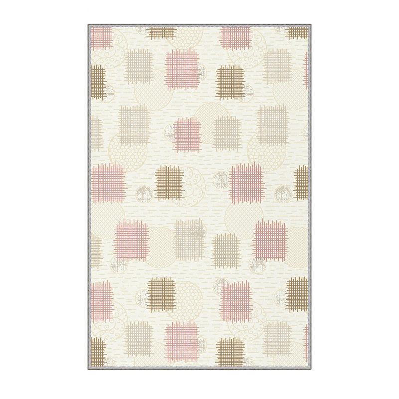 Soft Hall Carpet (2.6 x 4.9 ft), 1% Polyester, .3 in Pile Height | Antibacterial, Non-Slip Underside, 65 g/m² | Machine Washable, 3D Digital Print | Perfect for Living Room, Entryway & Bedroom Décor