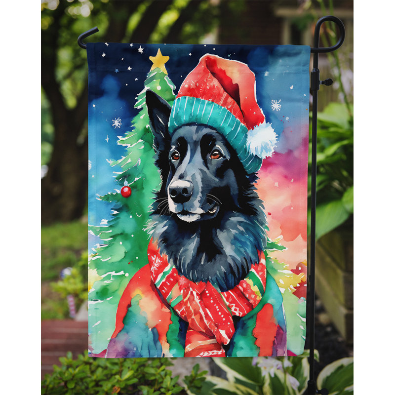 Polyester double face Noël, H 15,5 po x l 11,25 po