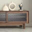 Simple Vintage Style TV Stand with Strong Storage-110579883