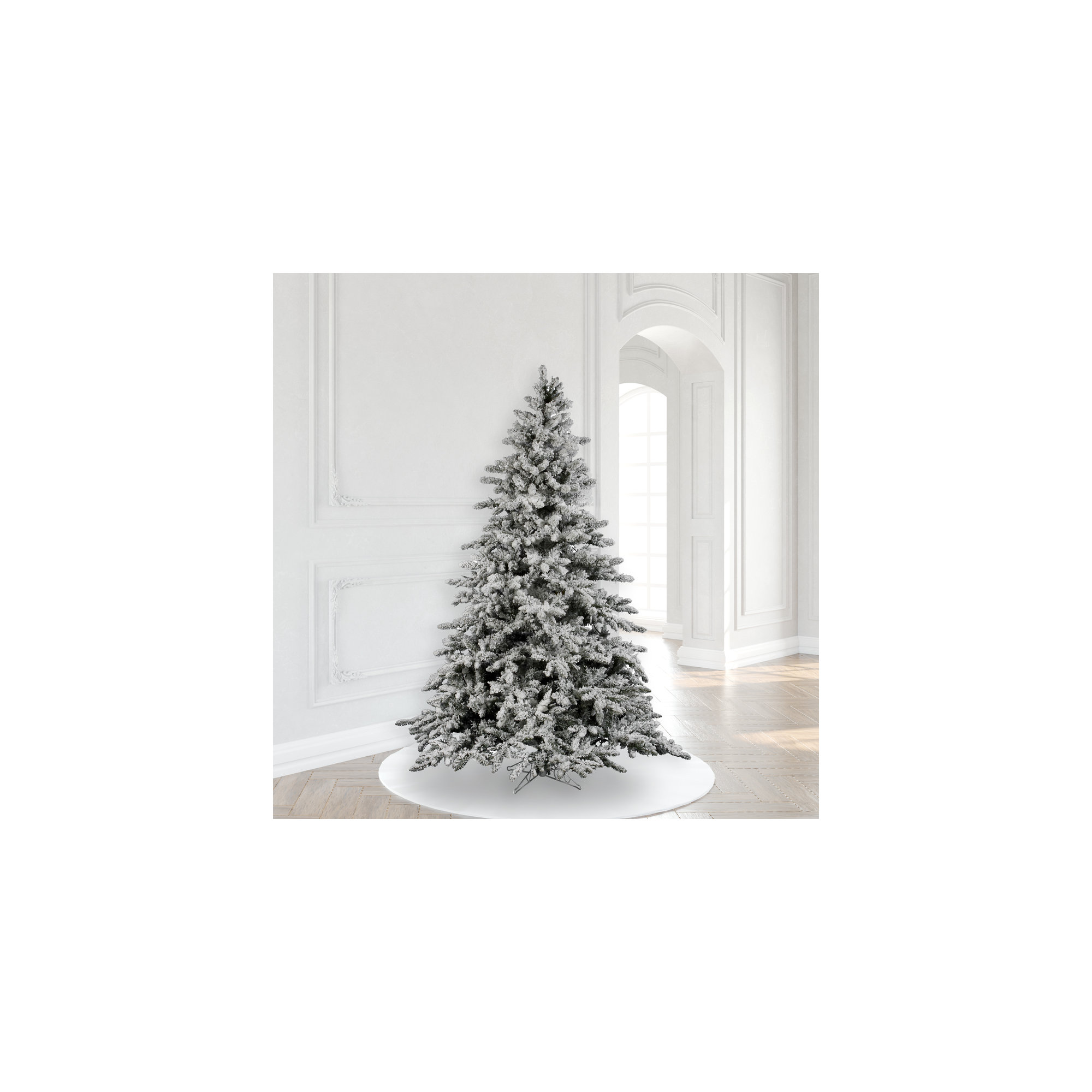 Green/White Fir Artificial Christmas Tree, 6.5' H