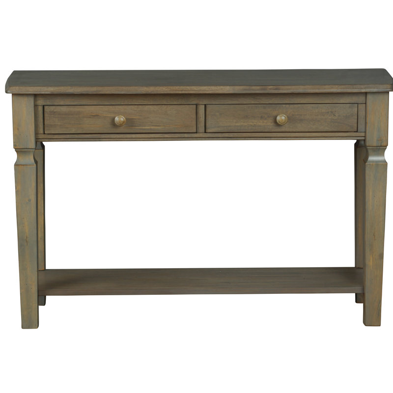 Leta 48'' Solid Wood Console Table, Brownish Gray