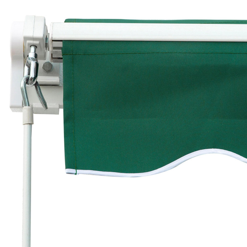 98.5"L x 78.8"W Wall Mounted Terrace Retractable Awning, Green