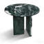 Table basse verte en marbre naturel - 17,7 po de diamètre x 15,8 po de hauteur