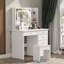 Ensemble de coiffeuse 39,4 "avec tabouret et miroir