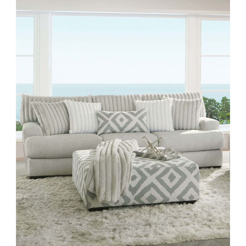 Canapé transitionnel l 98,4 po, gris, Gris