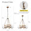 Luminaire suspendu bronze bougie de style campagnard en forme de bougie de style campagnard pour salle à manger (9 lumières)