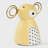 Handcrafted Papier-Mache Winter Bear Figurine, Yellow