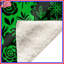 Couvertures vertes à motif floral-127457526