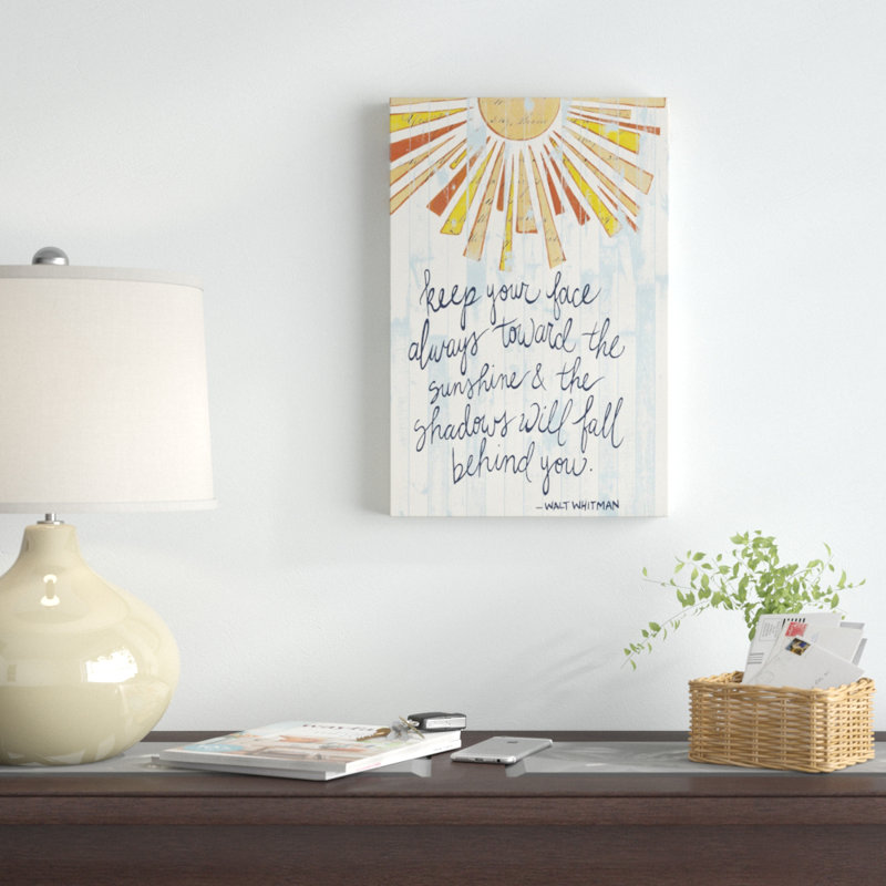 « ensoleillé day words ii », impression sur toile tendue