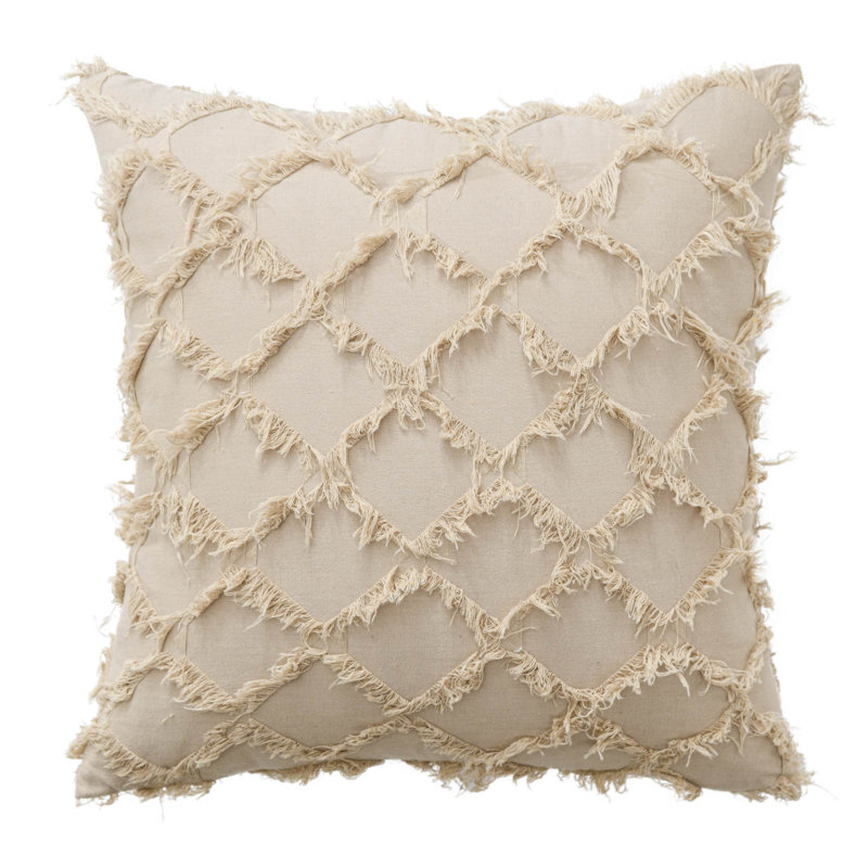 Coussin décoratif géométrique, Beige