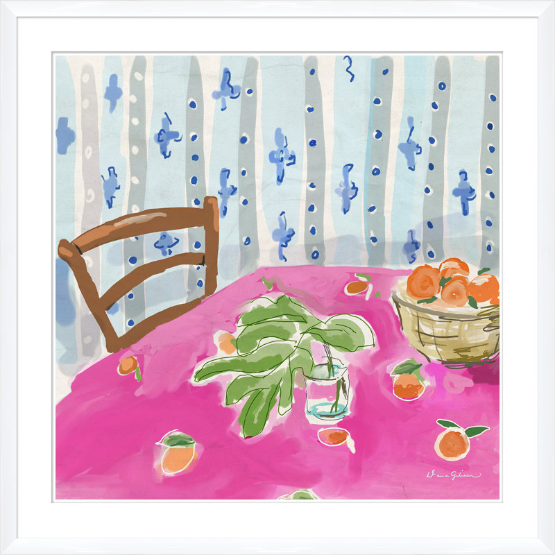 Pink Table Giclee Print by Dana Gibson