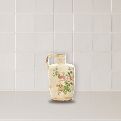 Tuscan Ceramic Floral Print Pitcher Planter