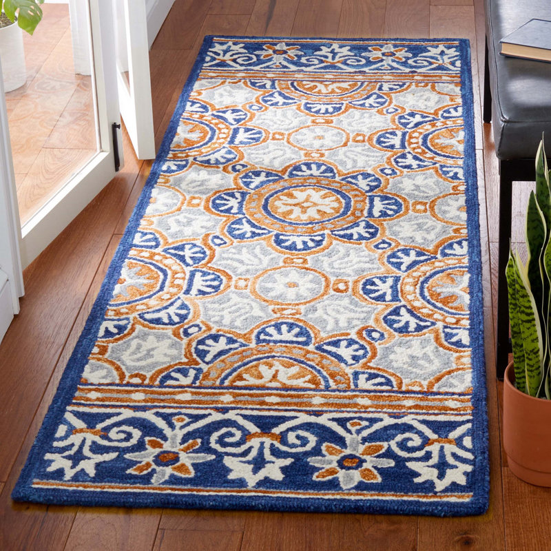 Micro-Loop Hand Tufted Wool And Cotton With Latex Oriental Rug, Runner 2'3" x 7'