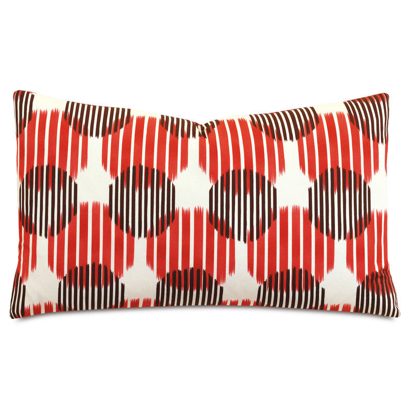 Safra Geometric Cotton Throw Pillow, Rectangle 13"H x 22"W
