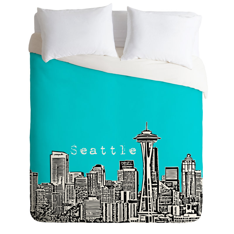 Housse de couette légère Bird Ave Seattle, Bleu sarcelle, Très grand