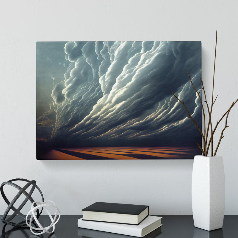 Cloudy Sky Over Land - Wrapped Canvas, 35cm H x 50cm W x 3cm D